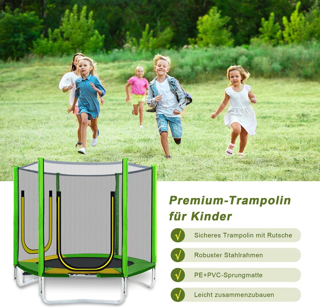 Trampolina ogrodowa Merax Ø 213 cm trampolina dla dzieci z Zdjęcie produktu 9