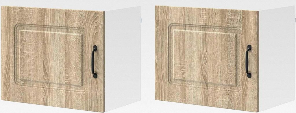 Küchenschrank Kalmar 2 Stück Sonoma-Eiche 50 x 31 x 40 cm Hängeschrank für Badezimmer Küche Wäscheraum