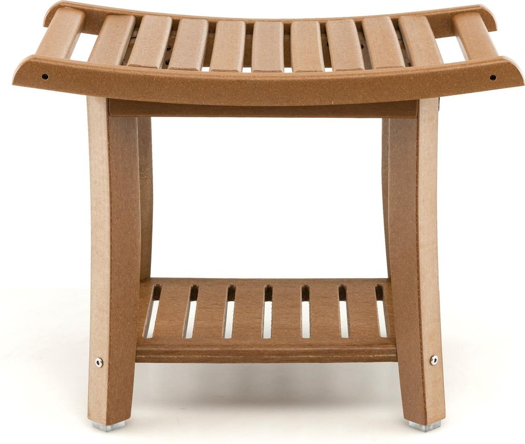 COSTWAY 60,5x34x48 cm Ławka prysznicowa łazienkowa, ławka z Zdjęcie produktu 