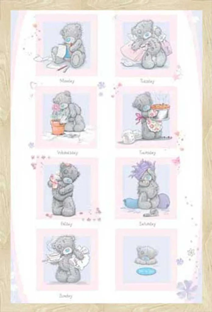 Poster Educativo Giorni della Settimana + Cornice Oak Shinsuke Maxi