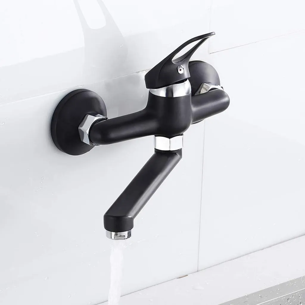 Mitigeur mural pivotant 360° chrome avec levier de commande précis - 2