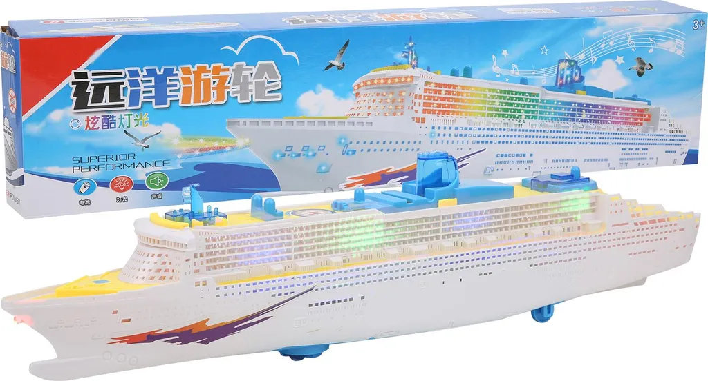 Bateau musical électrique Jouet Simulation avec effets lumineux LED