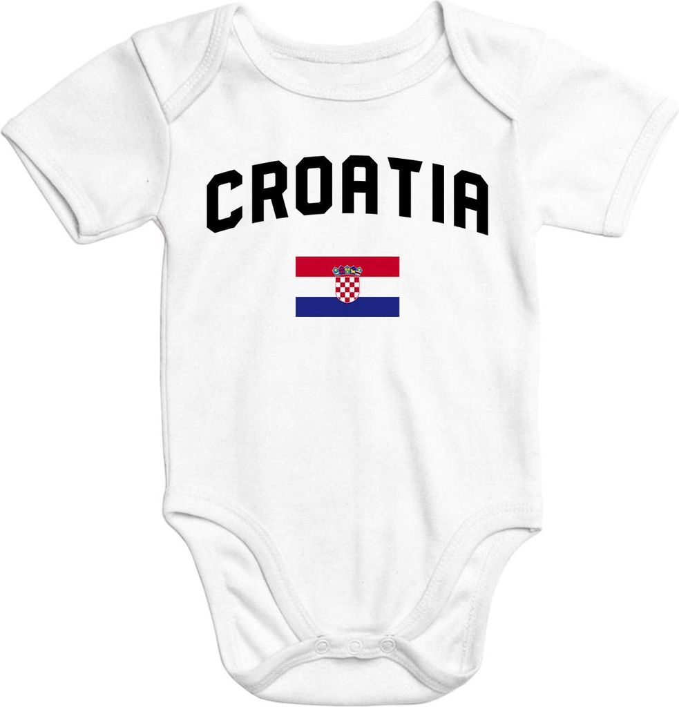 Baby Body Kroatien Croatia Hrvatska WM Fußball Weltmeisterschaft 2018 World Cup Moonworks weiß 12-18 Monate