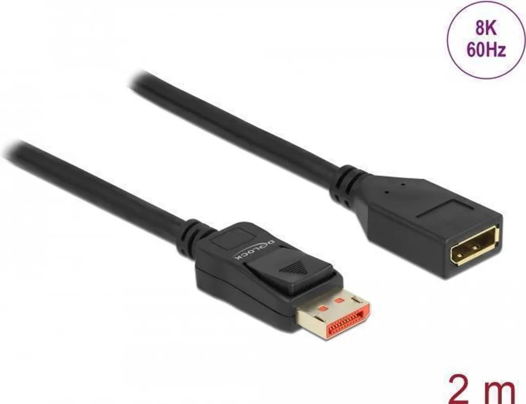 Prolunga Delock DisplayPort 1.4 8K - 2 Metri | Qualità Tedesca - 4