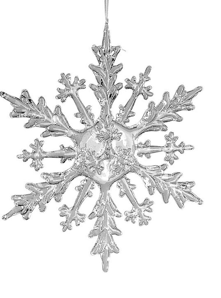 Fensterhänger Eiskristall klar 30 cm Acryl Kristall Optik Dekohänger Fensterdeko...