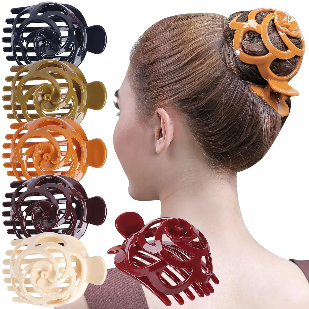 Lot de 6 Barrettes Pieuvre Robustes pour Femmes aux Cheveux Épais