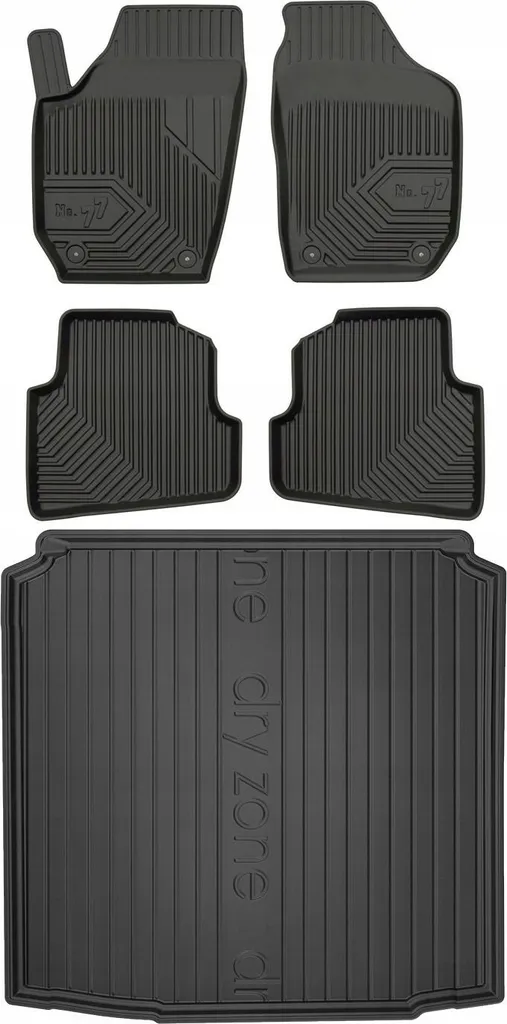 SET 7 Tappetini su Misura Skoda Fabia 2 Wagon 2006-2014 | Protezione Gomma