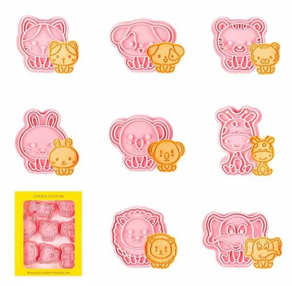 Moule 3D Fondant et Donuts Rose 8 Pièces - Haute Précision de Modelage