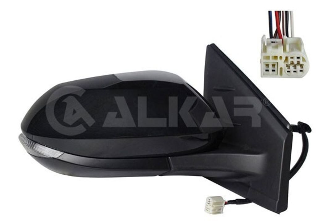 ALKAR 6142078 Außenspiegel Seitenspiegel Rechts für TOYOTA YARIS (P21, PA1, PH1) Konvex Grundiert Elektrisch