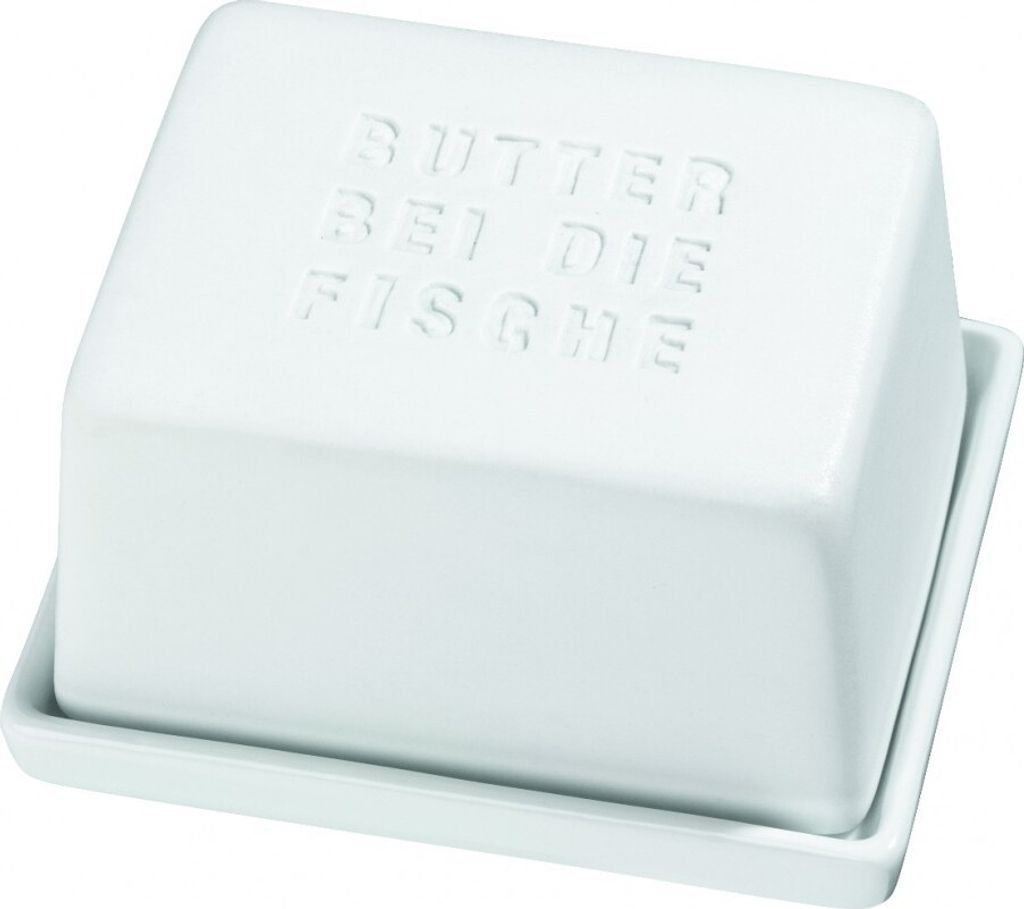 Breakfast Butterdose, klein "Butter bei die Fische"
