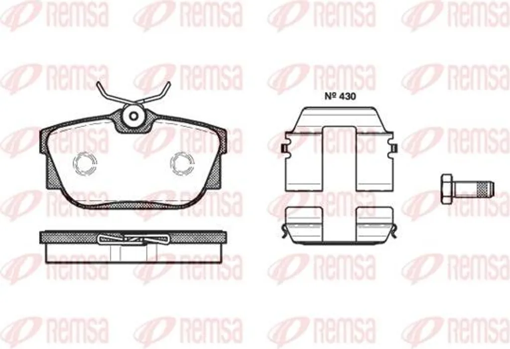 Plaquettes de frein REMSA 0767.10 silencieuses pour Transporter IV