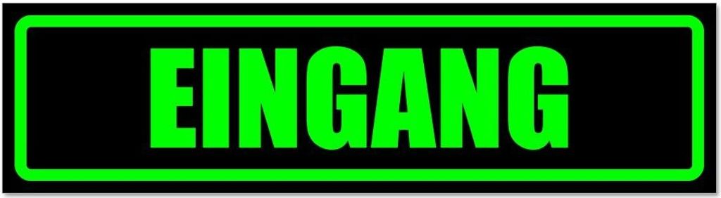 Kiwistar - Autoaufkleber - Grün - Schwarz - 60 x 16 cm - Eingang - Hinweis Aufkleber Sticker für Auto, Kfz, Fahrrad, PKW, LKW