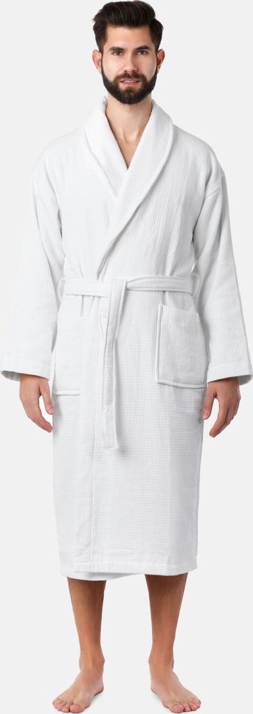 Ladeheid Herren Bademantel Lang – Weicher Bademantel Mit Kapuze & Gürtel, Perfekt Für Daheim Und Wellness