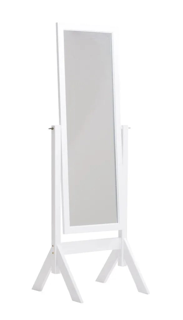 Miroir psyché inclinable blanc Elvis CLP pour dressing et chambre à coucher