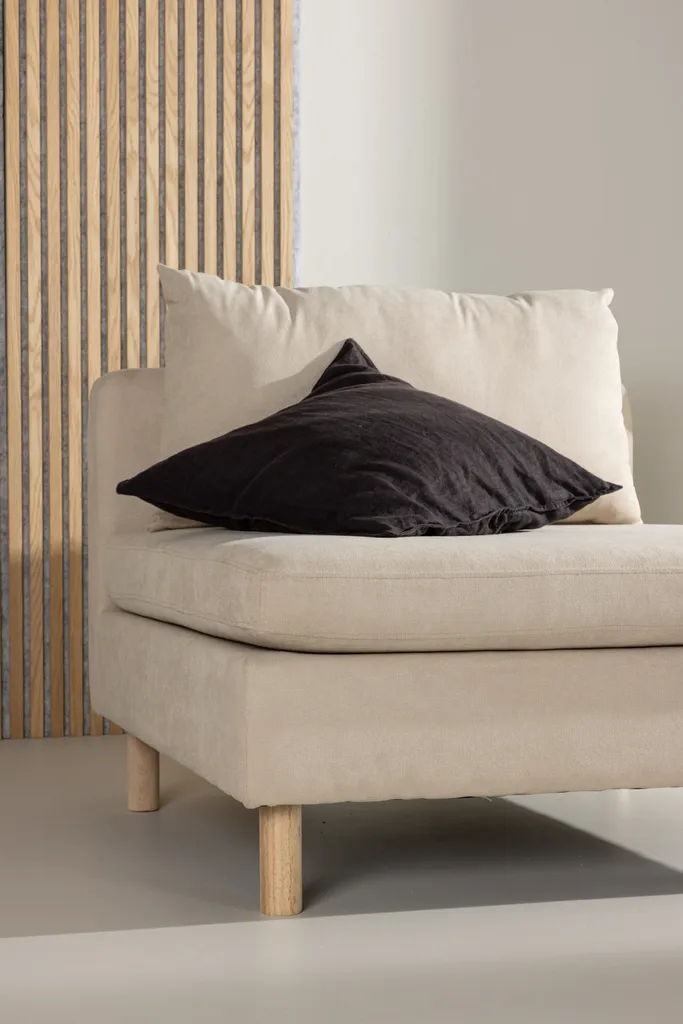 Chauffeuse centrale Zero beige : module de canapé modulable design 95cm - 10