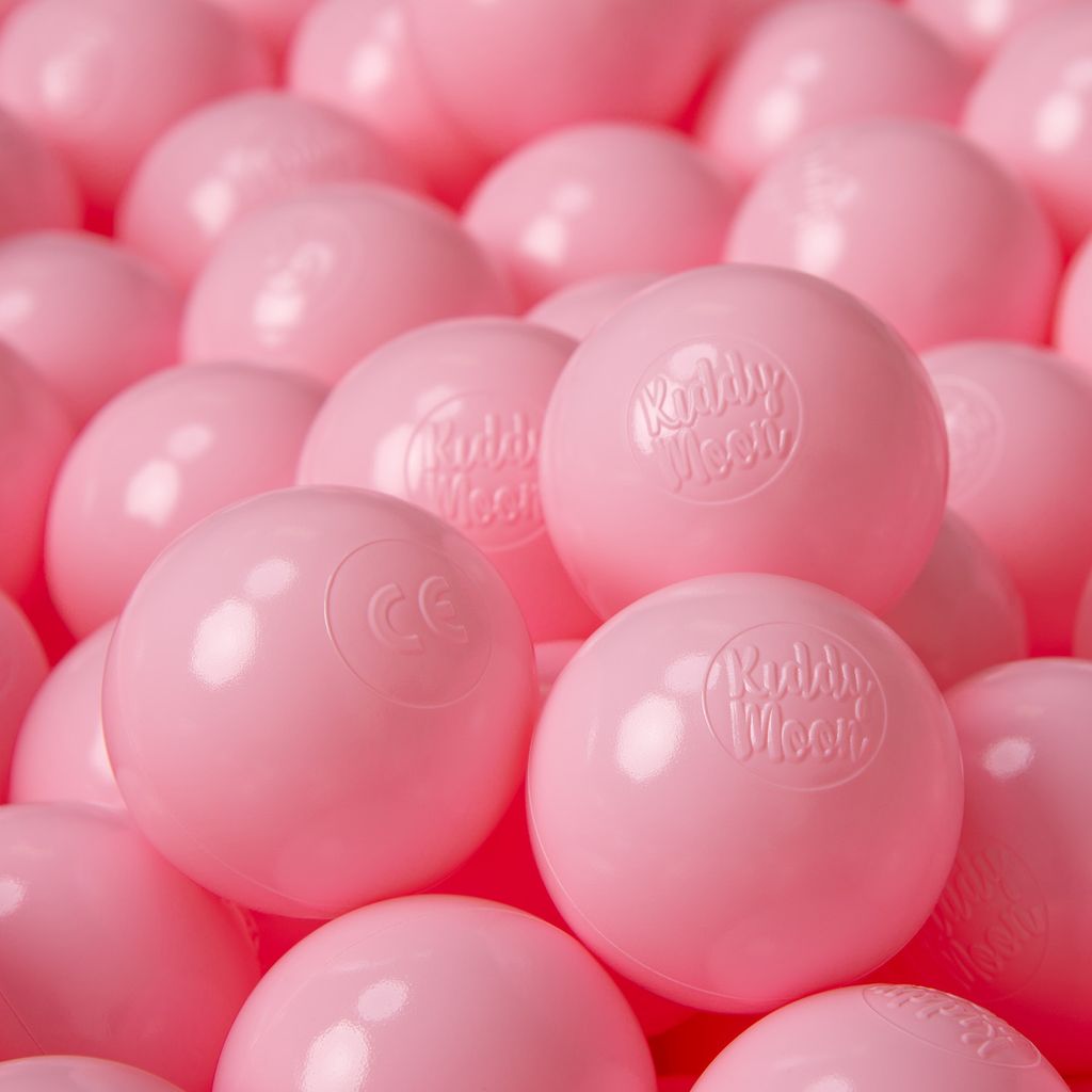 KiddyMoon plastikowe piłeczki 6cm pudrowy róż 100/6cm Zdjęcie produktu 