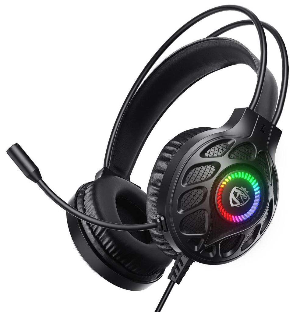 INF Kabelgebundenes Gaming-Headset RGB LED ABS Kunststoff 3,5mm für Konsole