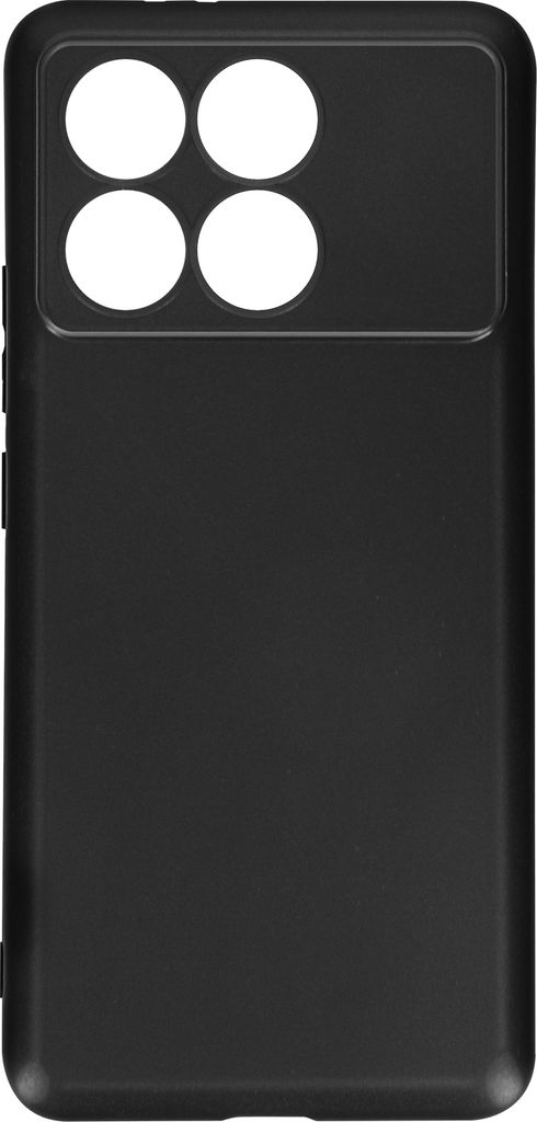 Avizar, Hülle für Xiaomi Poco F6 Pro, geschützte Kamera, Silikon, dünn, Schwarz