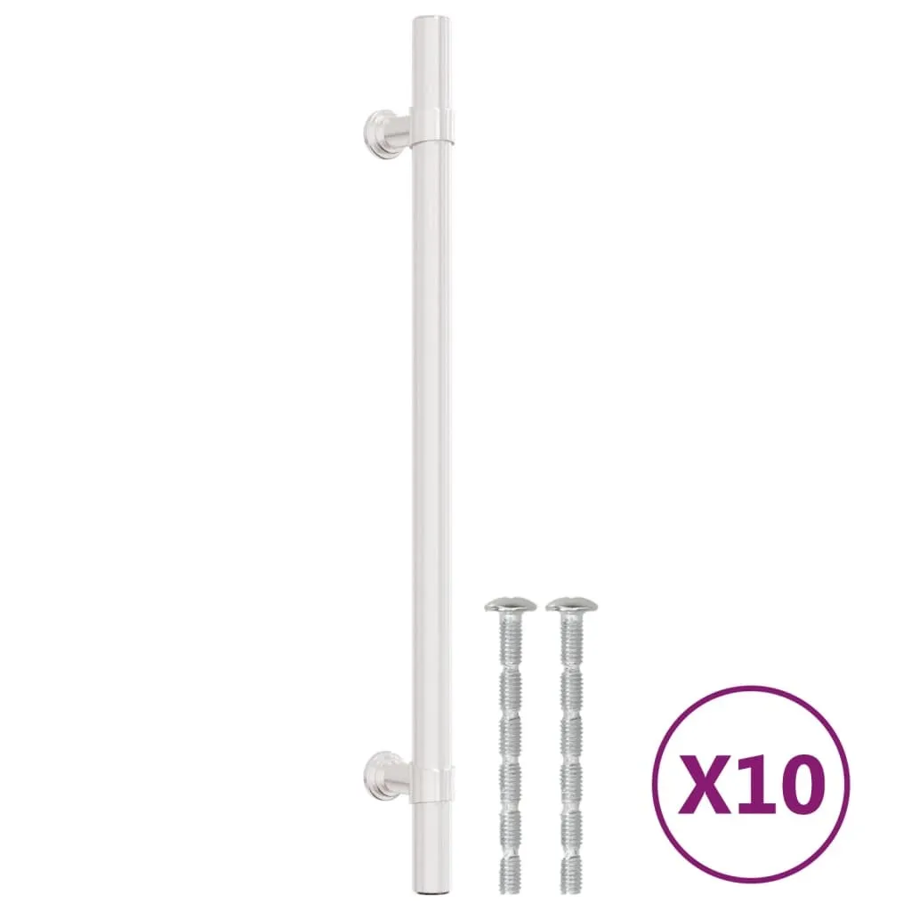 Maniglie Mobili 10 Pezzi Argento 192mm Acciaio Inox - Qualità Artigiana