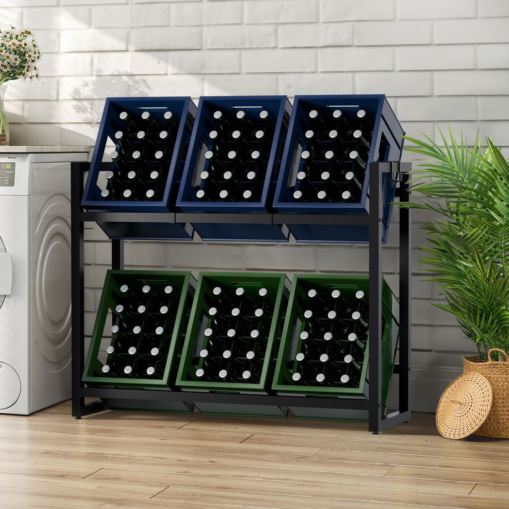 6er Getränkekistenständer HLO-CP135 schwarz