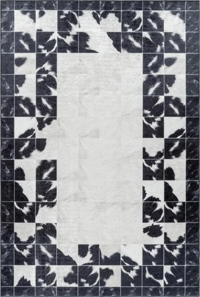Tapis à motif fresque NOATAK tissage plat résistant pour salon et chambre