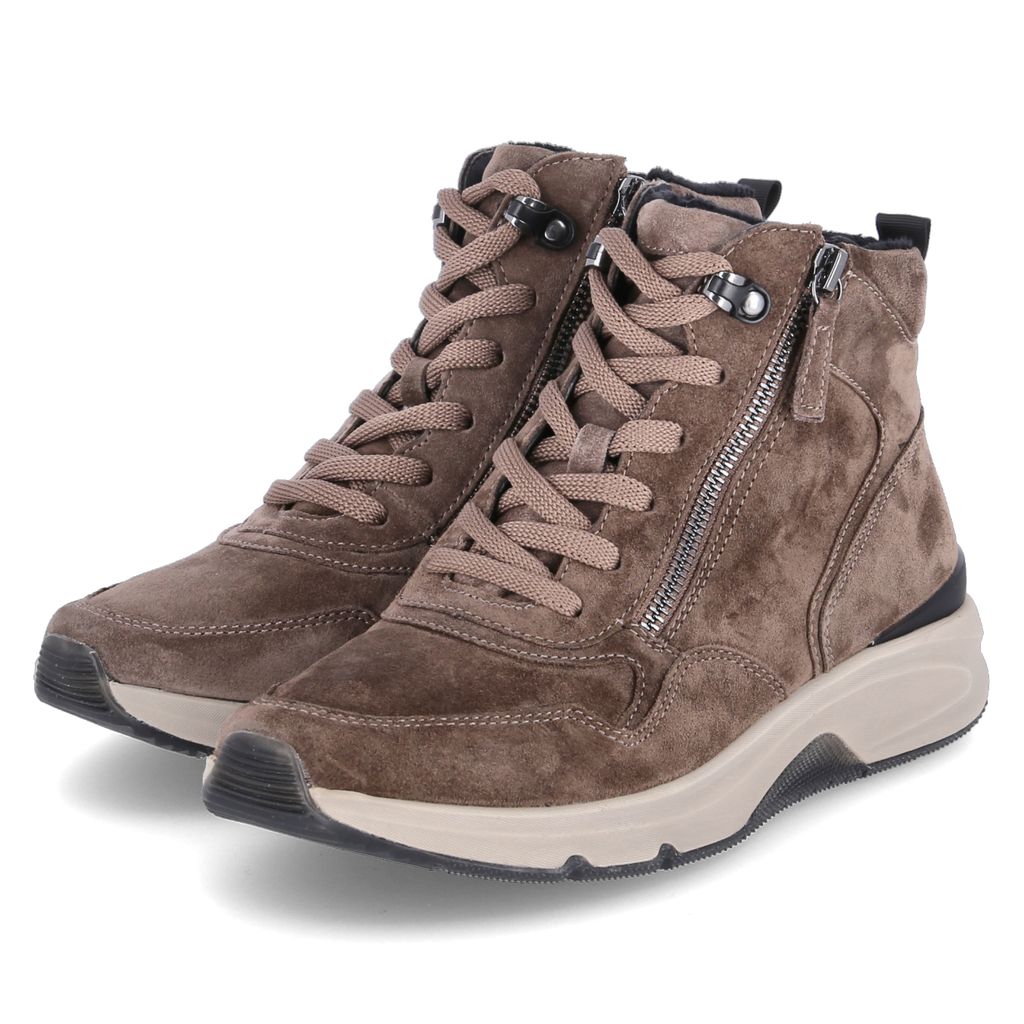 Gabor Comfort Sneaker High Braun Veloursleder Größe: 41 Normal