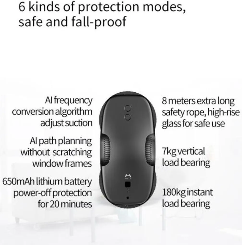 Fini les Traces sur vos Vitres avec le Robot Hutt DDC5 Smart Noir Pro - 12