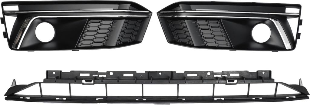 Keine. 8W0807681 Frontuntere Motorhaubenstoßstange Kühlergrill für Audi A4 B9 2016-2018 Frontunterer Stoßstangen-Nierengrill Sportstil mit Loch...