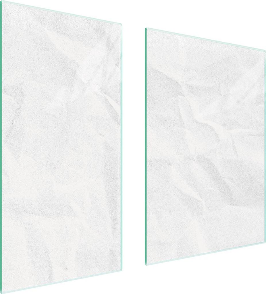 Herdabdeckplatten 2 teilig 75x52 Glaskeramikkochfeld Abdeckung Glas Schneidebrett Sand Beige