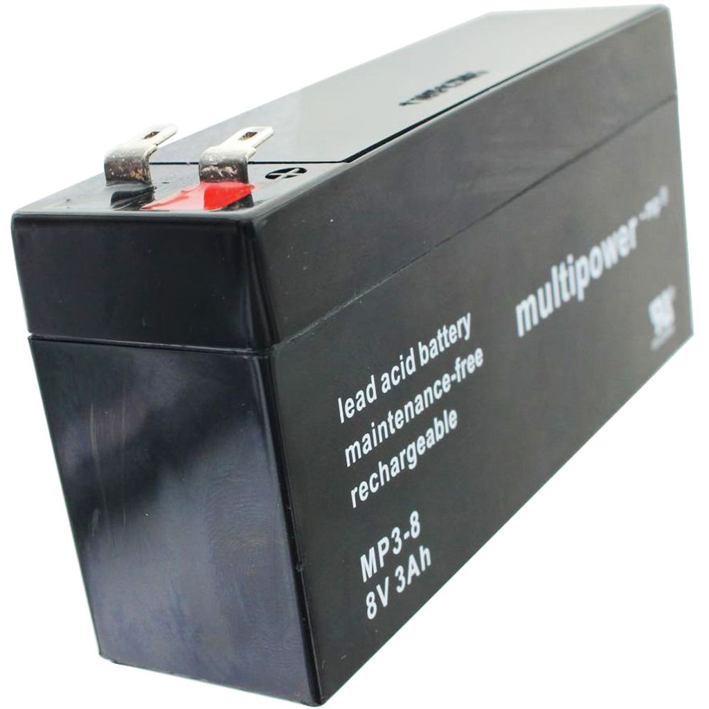 Multipower MP3-8 olověná baterie 8 V 3000mAh se 2 Faston Obrázek produktu 