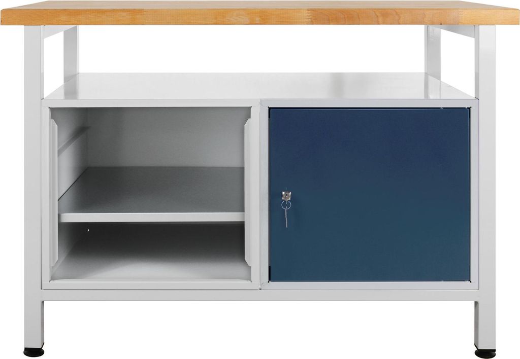ADB Werkbank lichtgrau, anthrazitgrau 120,0 x 60,0 x 84,0 cm