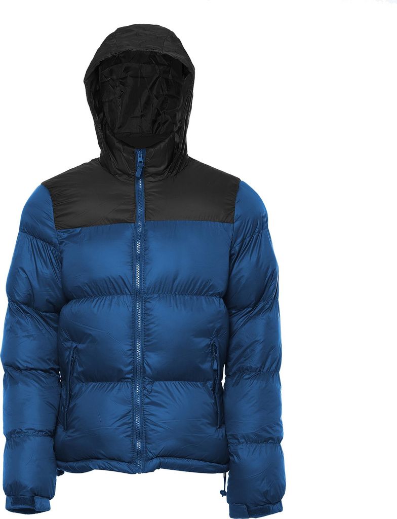 OCY herren wattierte steppjacke - dunkleblaugrün schwarz, L