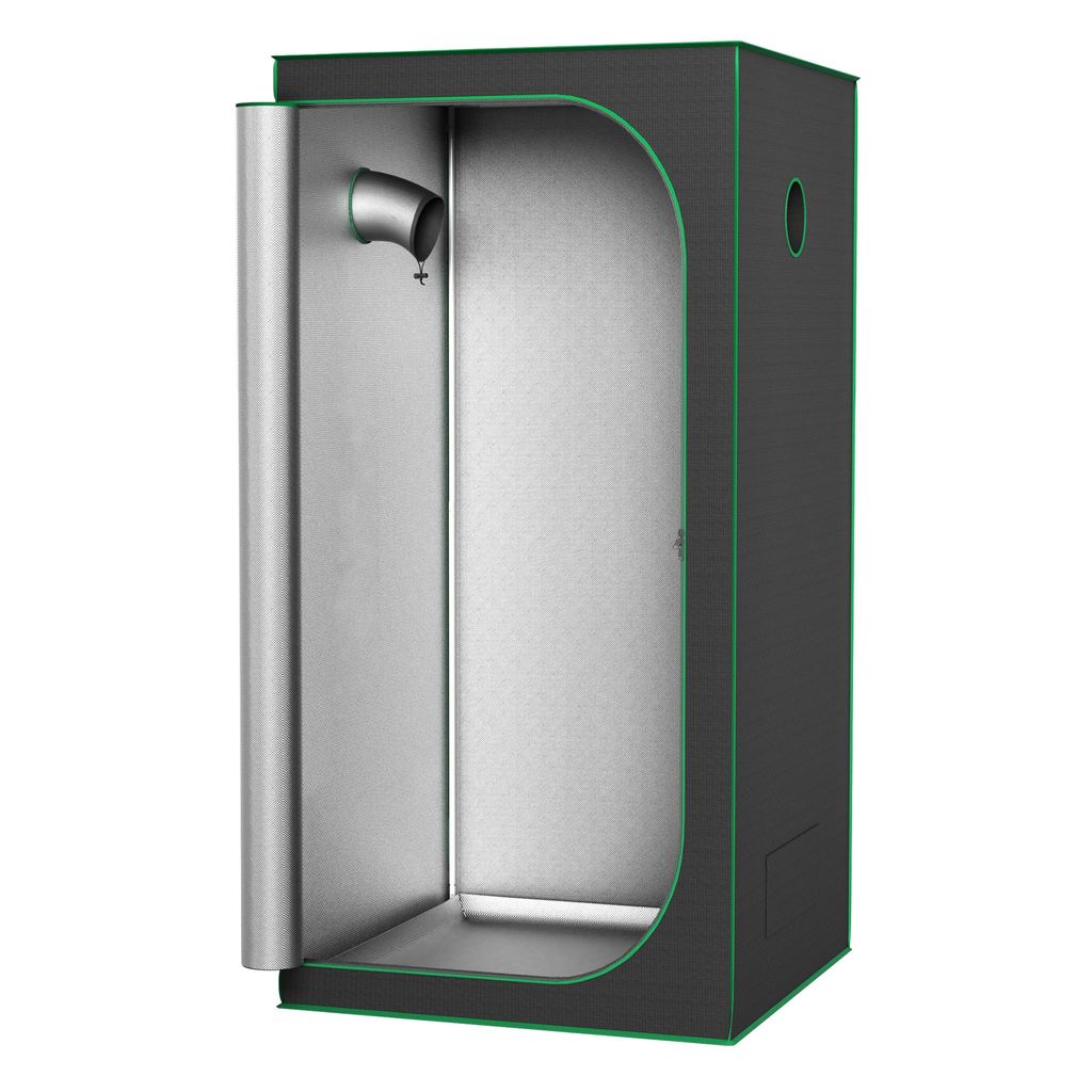 TRMLBE Growzelt 80x80x160 cm Gewächshaus Grow Tent mit Reflektierende Mylar Growzelt aus 600D Oxford-Stoff + PE + Metallrohr Anbauzelt Indoor, fü...