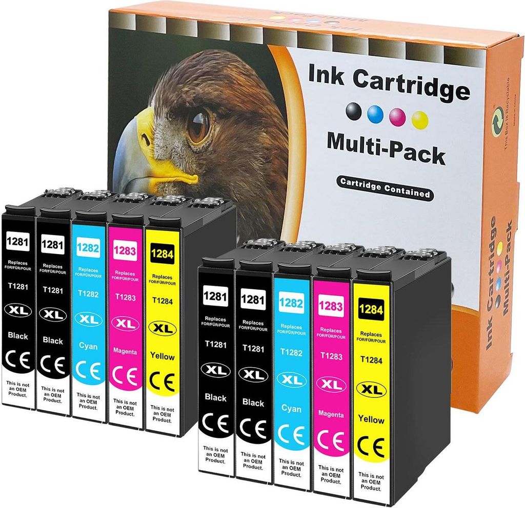 10er-Set Kompatible Tintenpatronen D&C für Epson T128x in Produktbild 