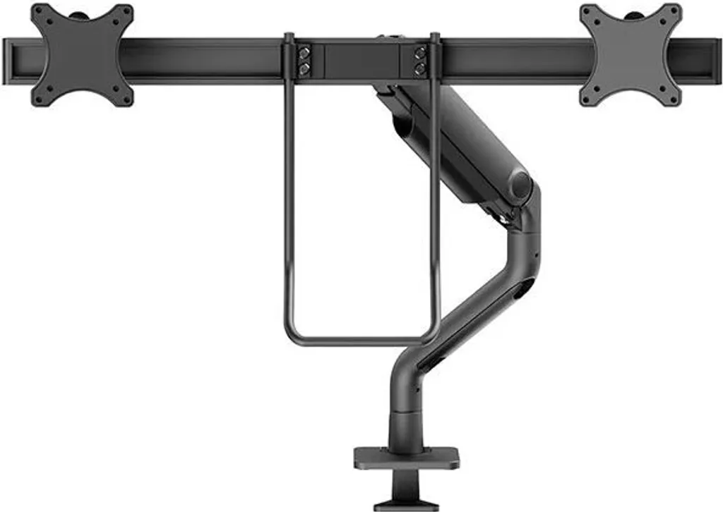 Support Bureau Double Écran pour Télétravail - Installation 17-27 Noir - 9
