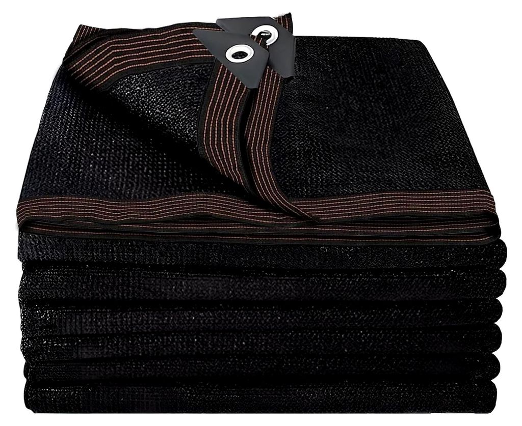 Schattierungsnetz - 2x3m Schattiernetz mit Ösen für Gewächshaus, 70%-90% UV-Schutz, Schwarz, Sonnenschutznetz für Garten, Pflanzen, Hühnerstal...