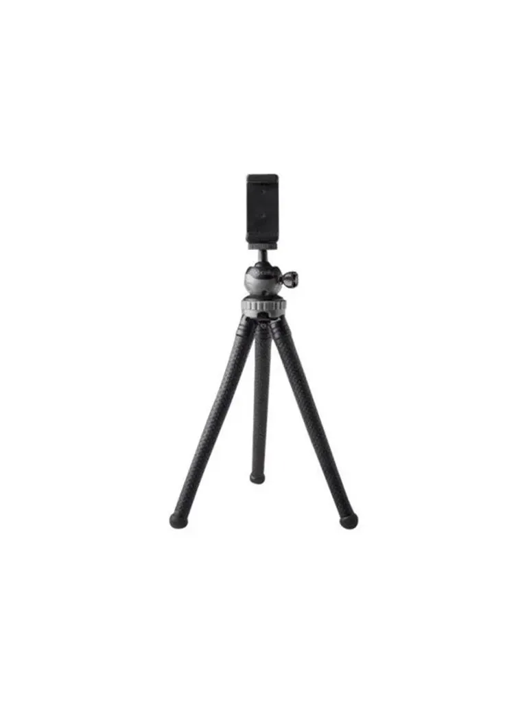 Support Trépied Celly Click Flextri Noir pour Vlog et Vidéos Smartphone