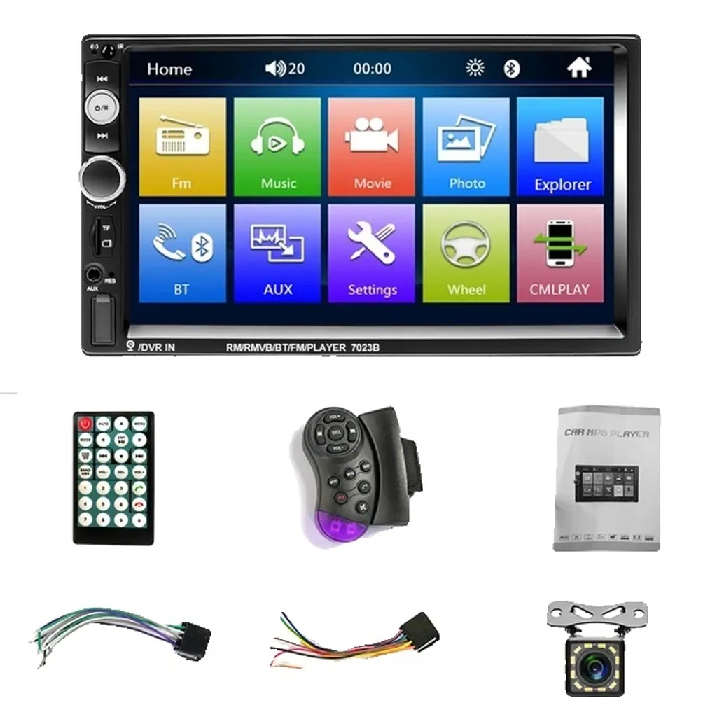 Autoradio 7 Pollici Touchscreen 7023 con Telecamera 12 LED - Offerta