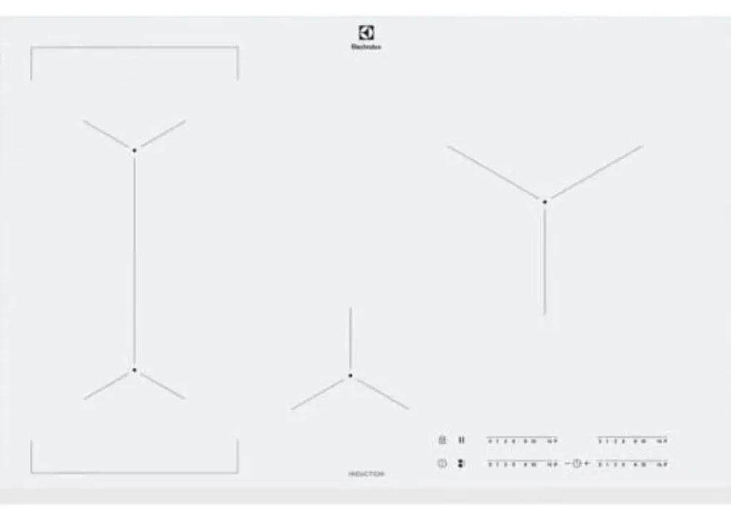 Electrolux EIV83443BW plaque Blanc Intégré Plaque avec zone Image du produit 