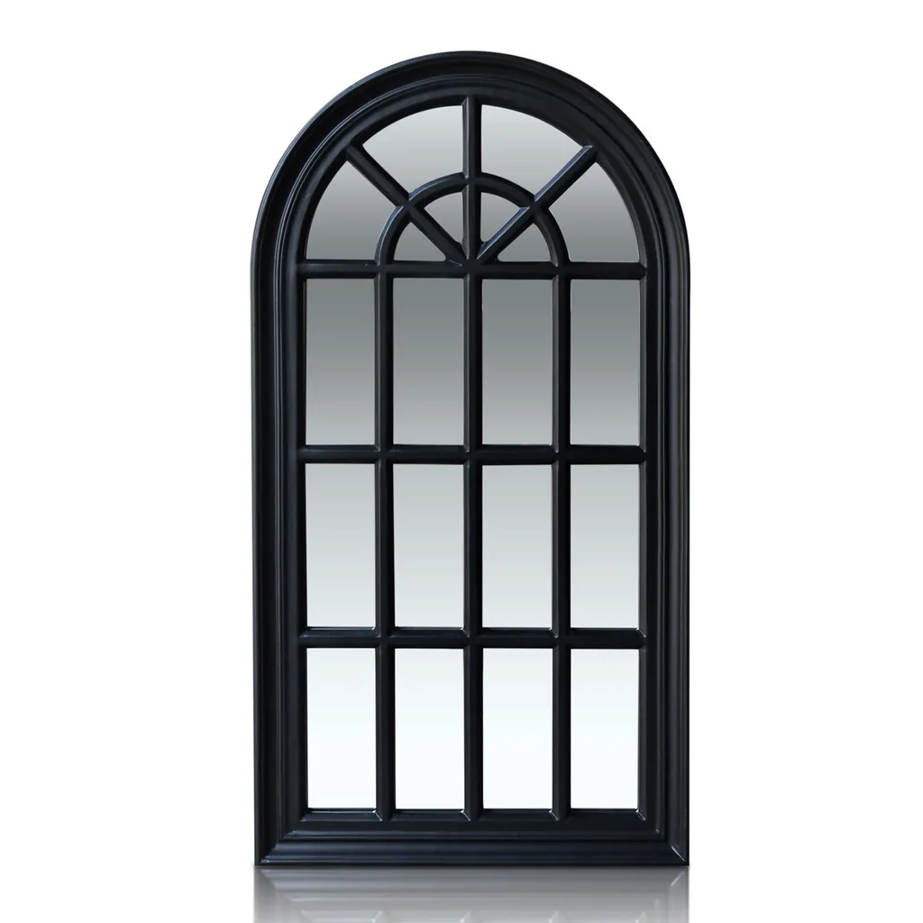 Miroir Casa Chic by Blumfeldt Savile Noir - Style Fenêtre 86 x 46 cm