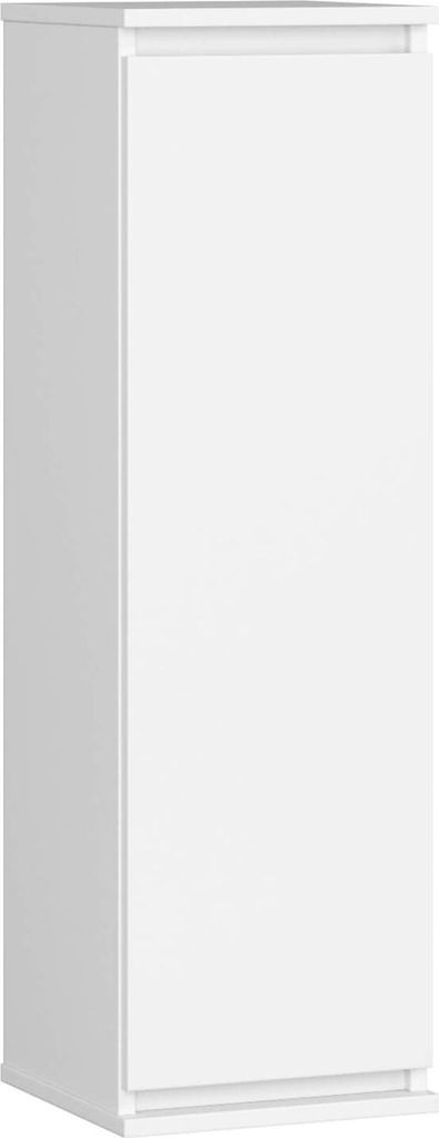 Hängeschrank – Wandvitrinen – Wandschrank – CLP – 30 cm – Weiß Matt – Kompakte Vitrine mit Tür und 3 Fächern