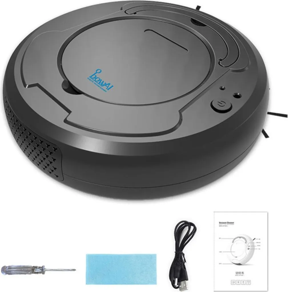INF Robot Aspirapolvere Intelligente 3-in-1 - Aspira, Lava e Pulisce Nero