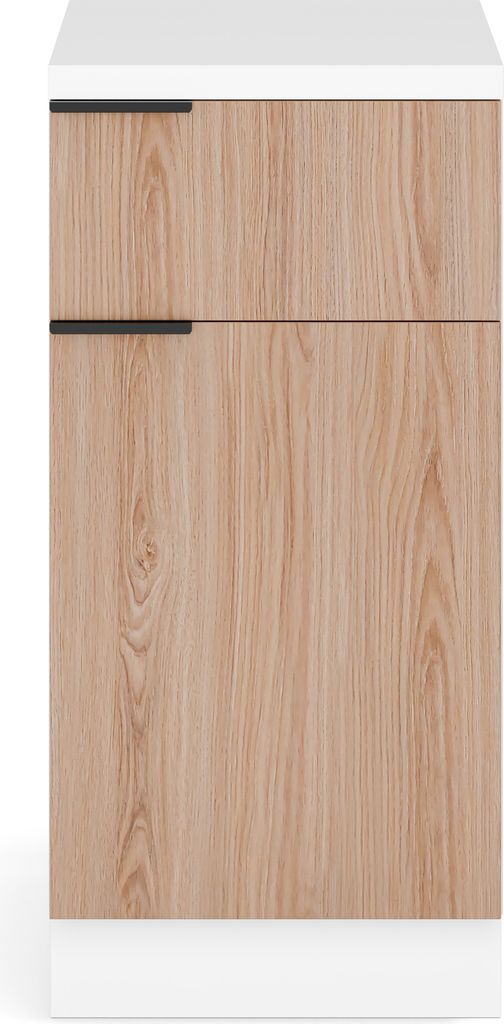 Blumfeldt Küchenschrank Mit Arbeitsplatte - Moderner Schubladenschrank Mit 30 mm MDF-Arbeitsplatte, Soft-Close-Scharniere, Verstellbare ABS-Füße...