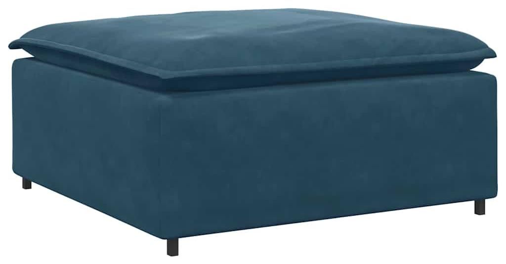 vidaXL Modulares Sofa Fußhocker-Modul Blau 100x100x48 cm Produktbild 