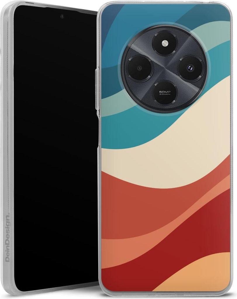 DeinDesign Handyhülle für Xiaomi Redmi 14C Silikon Hülle Case Smartphone Schutzhülle Farbe Farbverlauf Welle