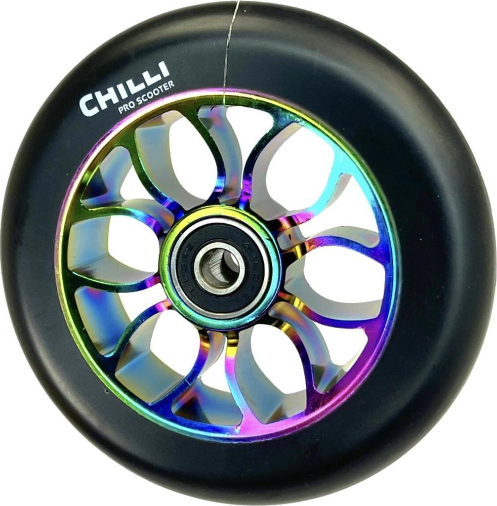 Chilli Pro Stunt-Scooter Rolle spoked Reaper Grim 110mm Neochrom/PU Schwarz