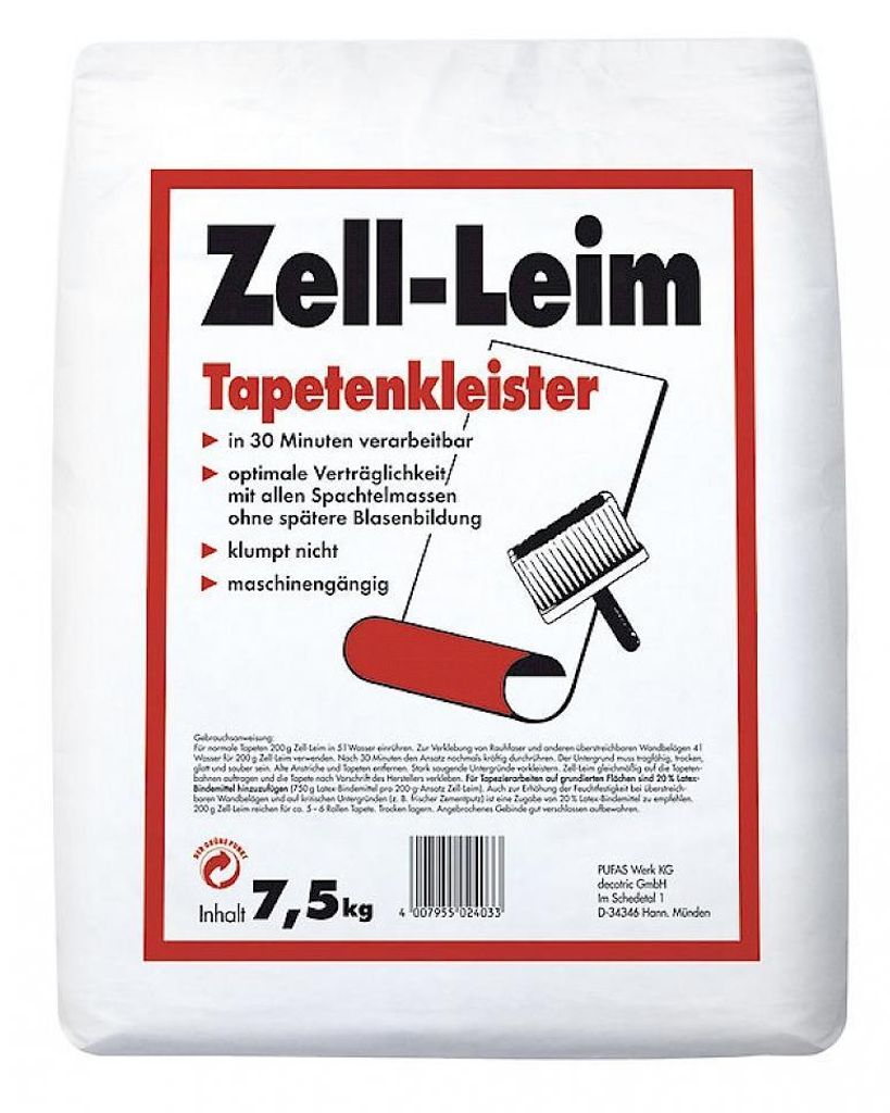 PUFAS KVS Zell-Leim Tapetenkleister Tapetenleim 7,5kg Produktbild 