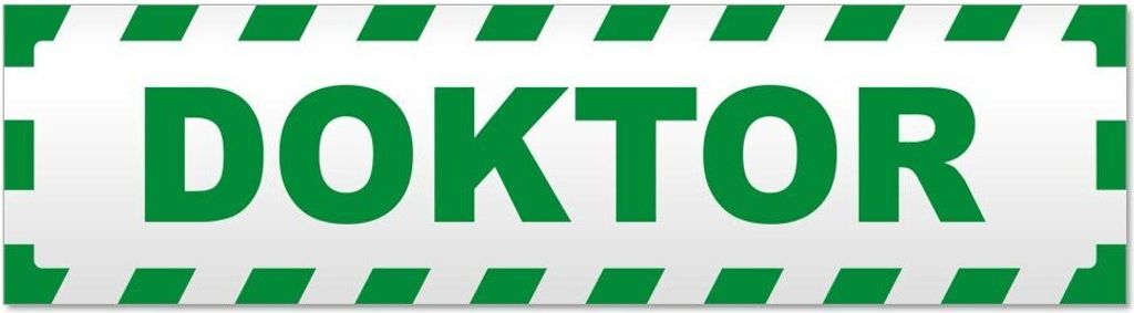 Kiwistar - Autoaufkleber - Grün - 45 x 12 cm - Doktor gestreift - Hinweis Aufkleber Sticker für Auto, Kfz, Fahrrad, PKW, LKW