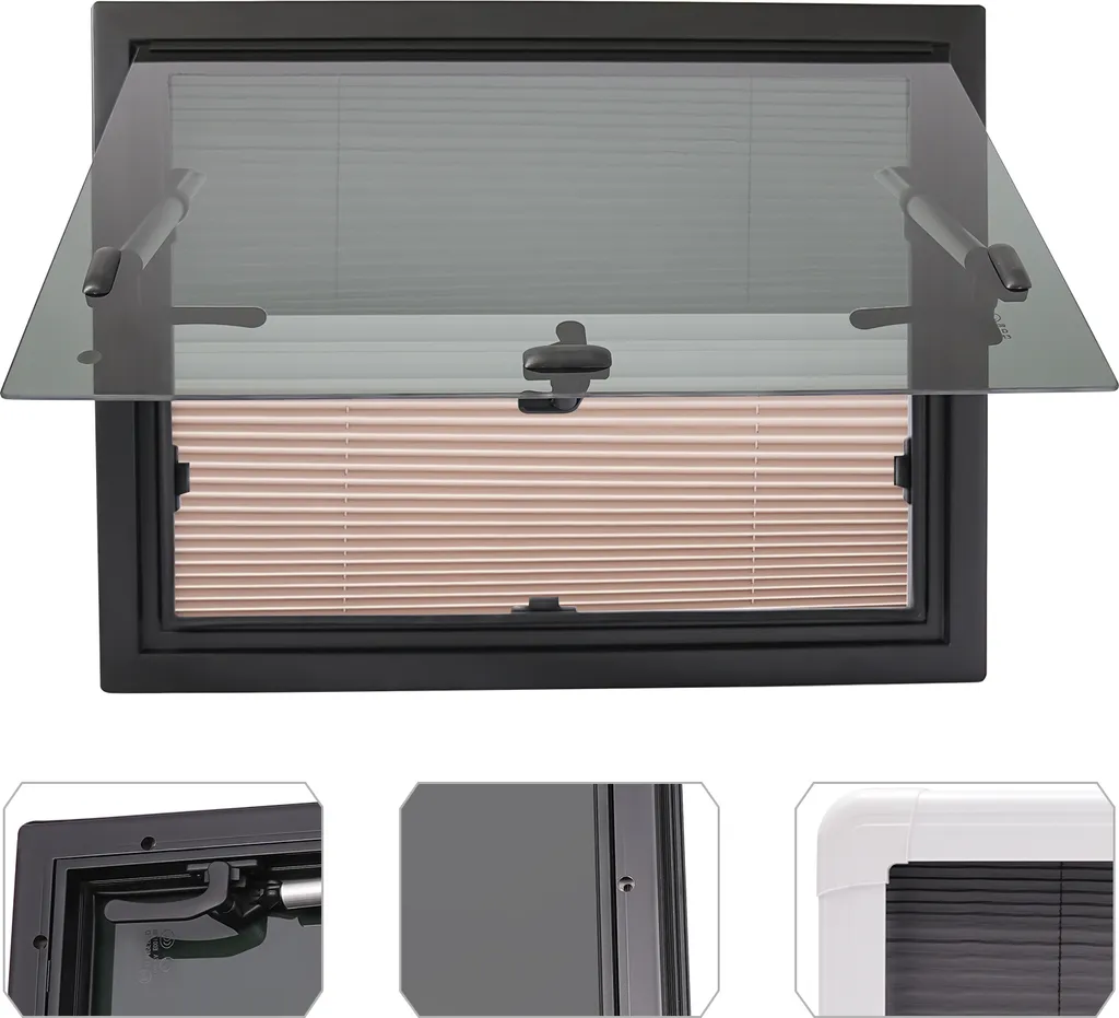 Fenêtre RV moderne en aluminium anti-UV avec système de verrouillage