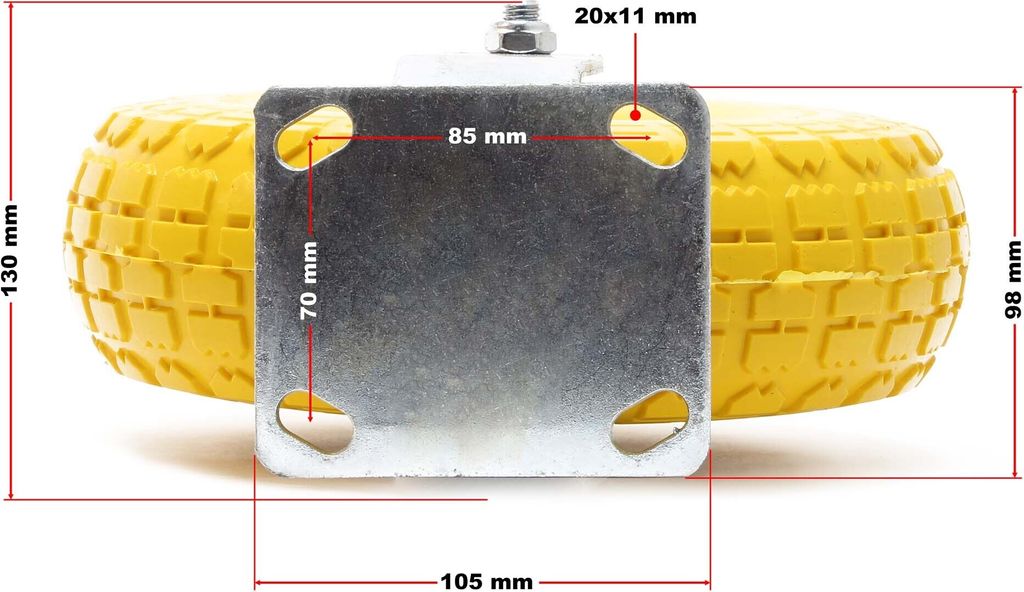 Wiltec Bockrolle 125 Mm Vollgummirad Mit Metallfelge – 100 Kg Tragkraft, Leise Laufruhe, Bodenschonend – Ideale Transportrolle Für Möbel & Werkstatt